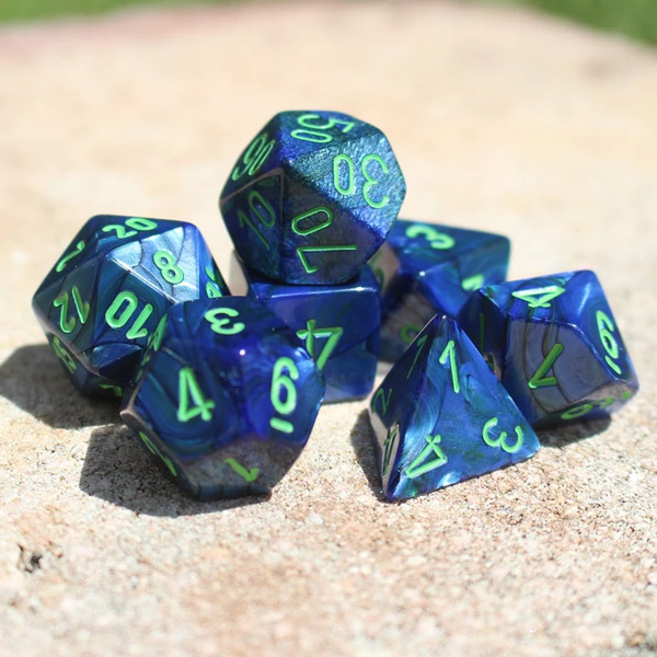 lustrous-dark-blue-green-7-dice-set