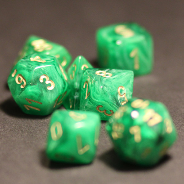 vortex-green-gold-7-dice-set